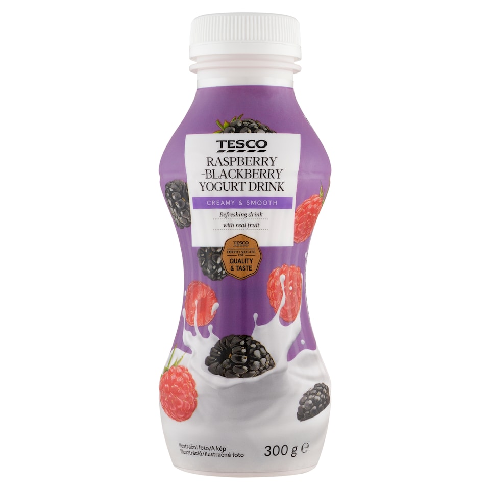 Tesco Jogurtový nápoj malinovo-černicový 300 g
