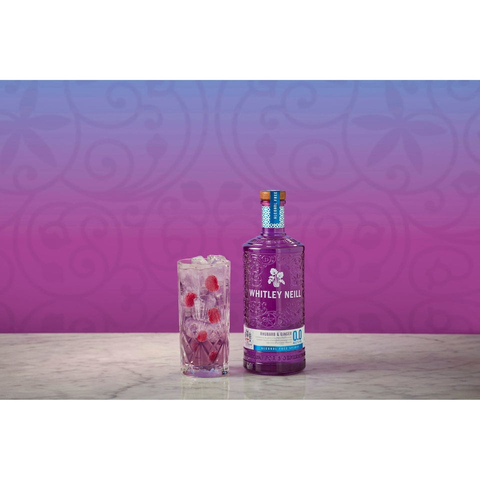 image 1 of Whitley Neill Rhubarb and Ginger Non alcoholic 0.0% Gin 70cl