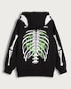 image 5 of F&F Boys Cotton Rich Fright Night Skeleton Print Hoodie in Black