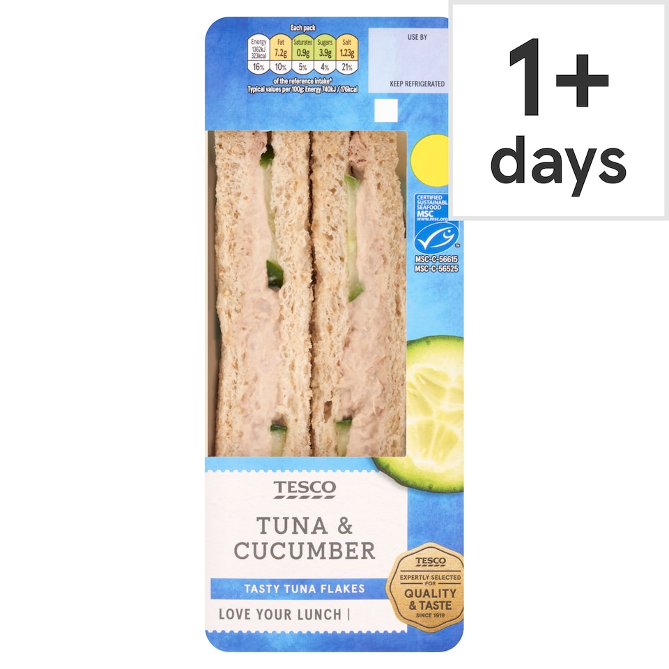 Tesco Tuna & Cucumber Sandwich