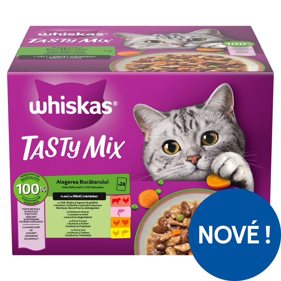 Whiskas Tasty Mix Volba šéfkuchaře ve šťávě 24 x 85g (2,04kg)
