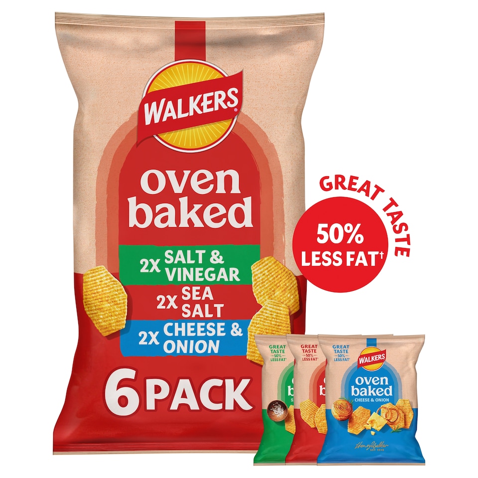 image 1 of Walkers Baked Variety Multipack Crisps 6x22g