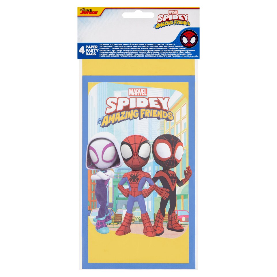 Decorata Party Marvel Spidey and His Amazing Friends papírové dárkové sáčky 4 ks