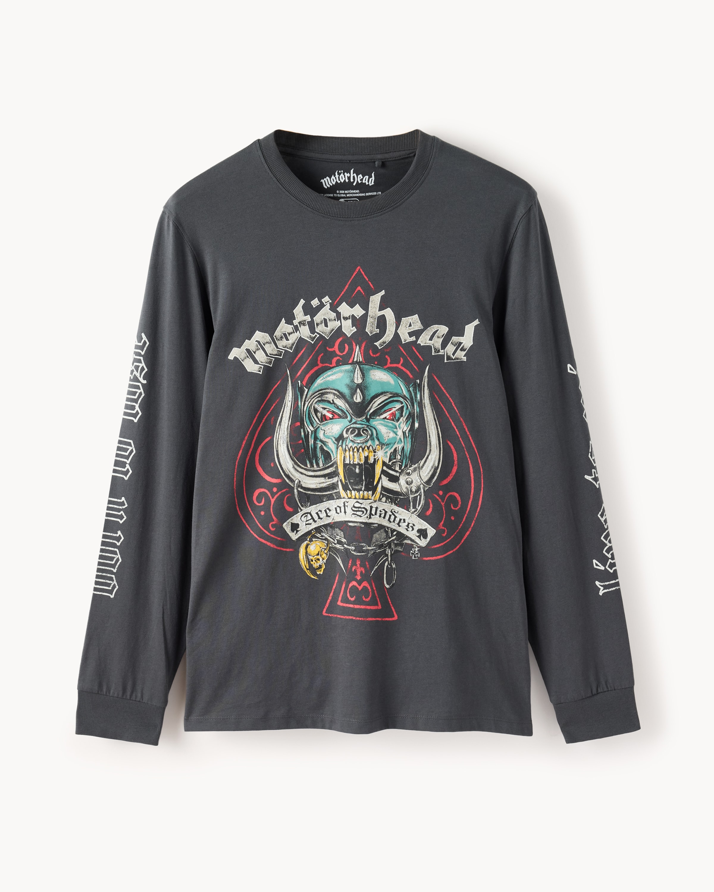 Motörhead Pure Cotton Halloween Print Top in Grey