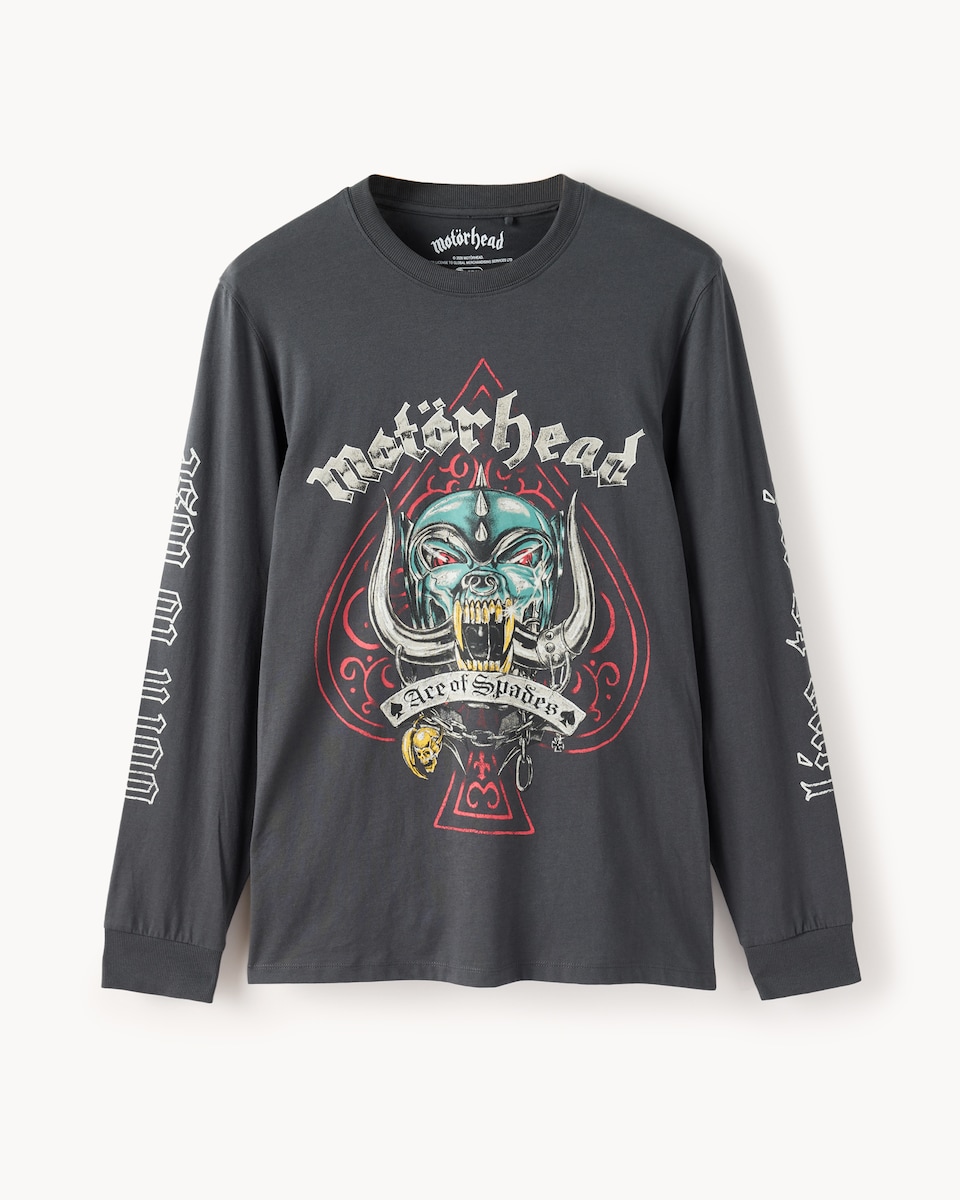 Motörhead Pure Cotton Halloween Print Top in Grey