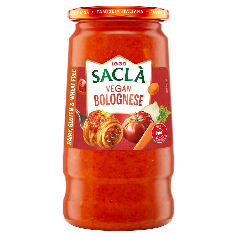 Sacla Bolognese Pasta Sauce With Pea Protein 350G