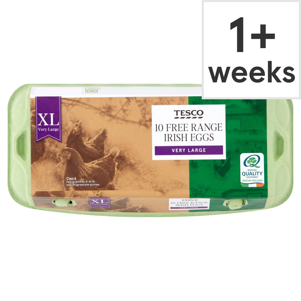 Tesco Free Range Very Large Eggs 10 Pack