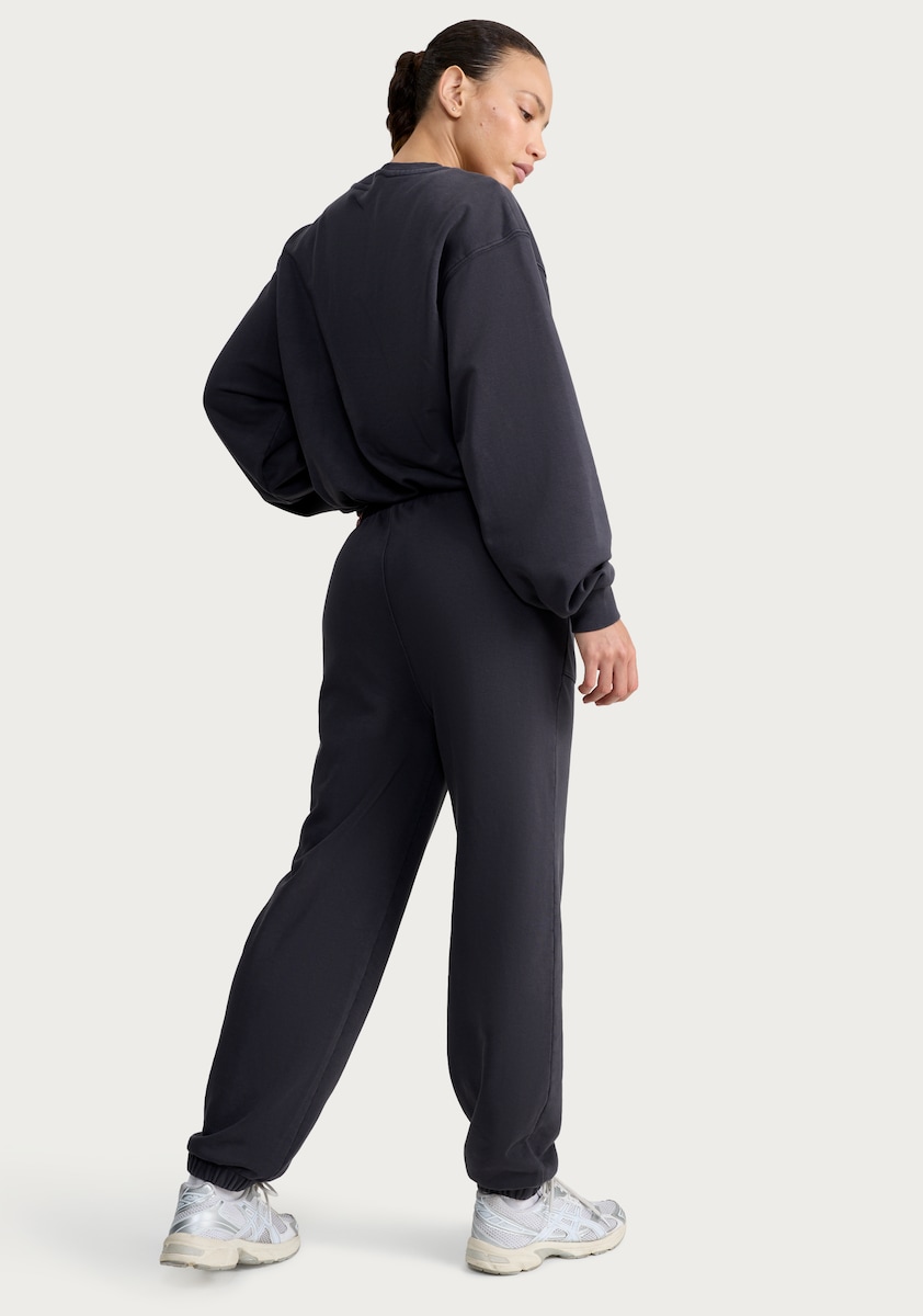 image 1 of F&F Active Cotton Rich Drawstring Cuffed Joggers in Grey