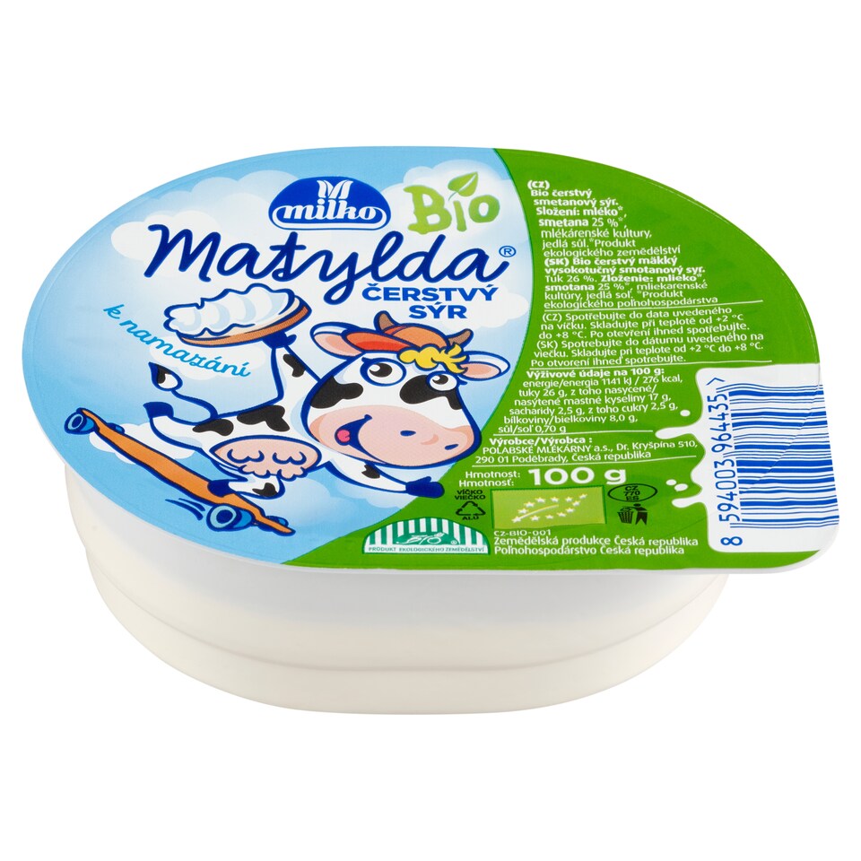 image 1 of Milko Matylda Organic Fresh Cheese 100 g