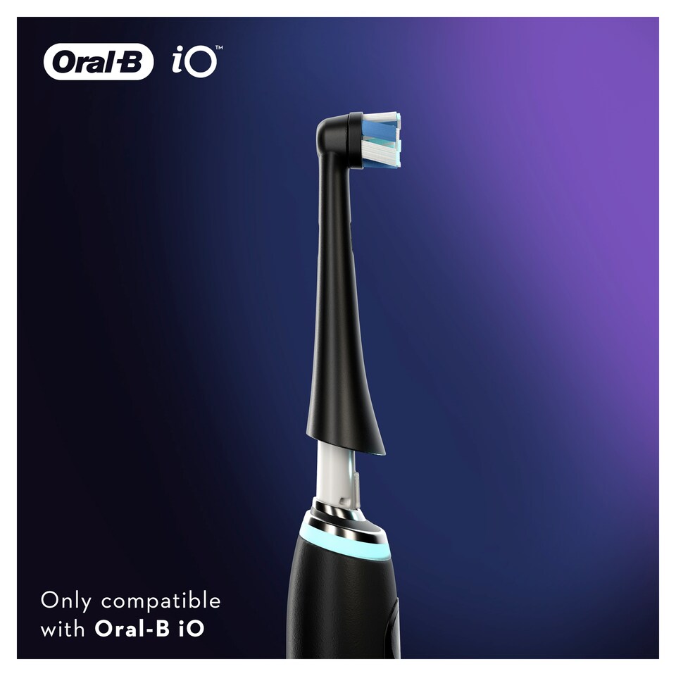 image 1 of Oral-B iO Ultimate Clean Black Electric Toothbrush Heads 4 pack