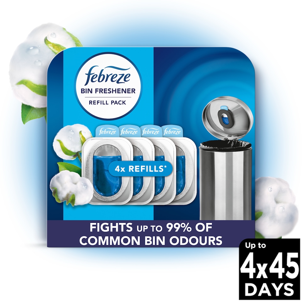 image 1 of Febreze Bin Freshener Refill Pack Cotton Fresh 19.52ml