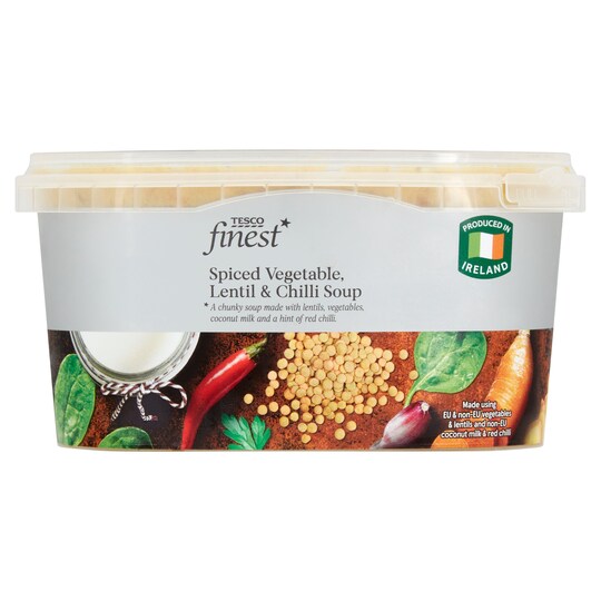 Tesco Finest Spiced Vegetable Lentil And Chilli Soup 400G Tesco Groceries