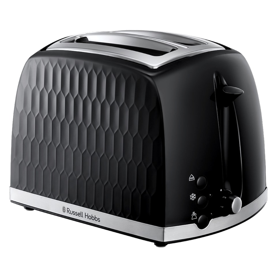image 1 of Russell Hobbs Honeycomb 2 Slice Toaster Black