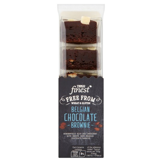 Tesco Finest Free From Belgian Chocolate Brownie 5 Pack Tesco Groceries