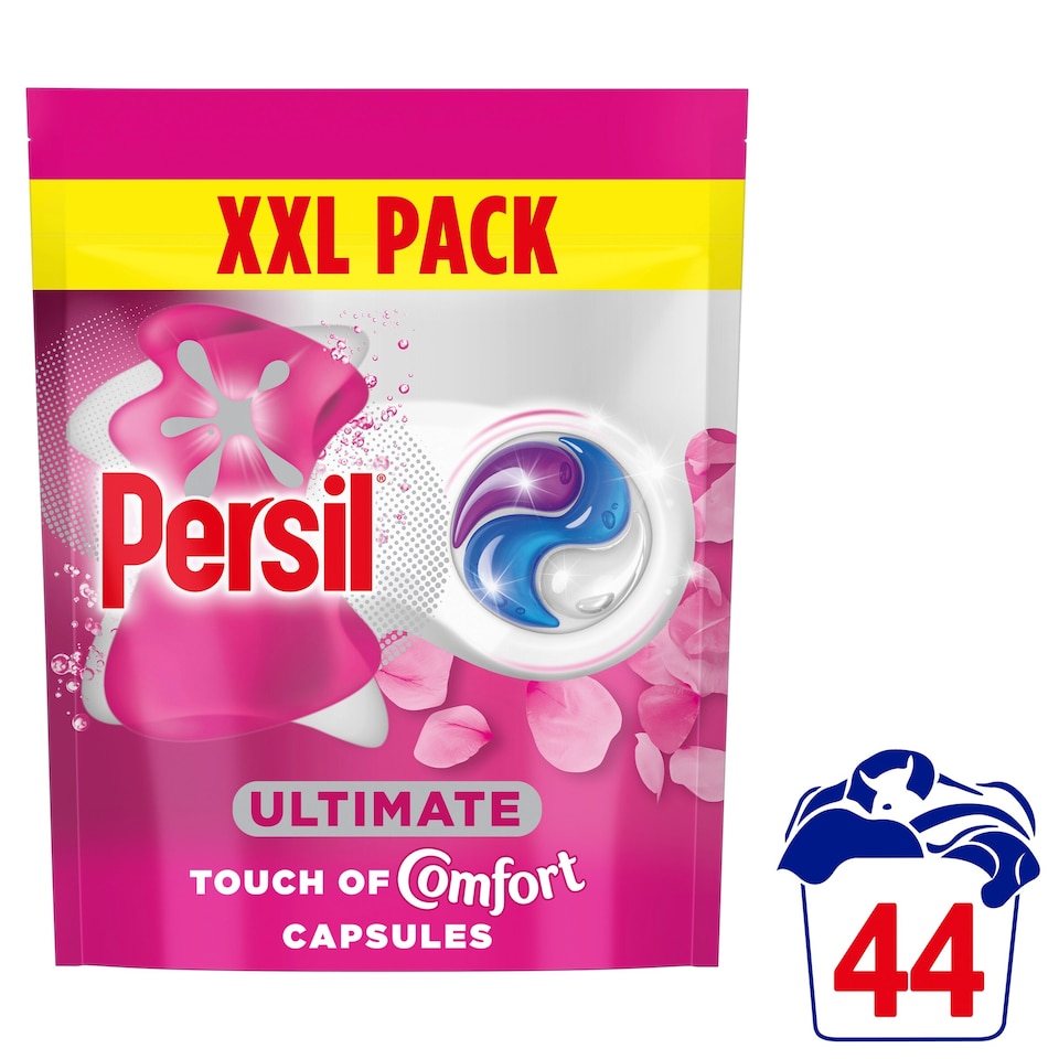 image 1 of Persil Ultimate Touch of Comfort Laundry Washing Detergent Capsules 44 Washes 928g