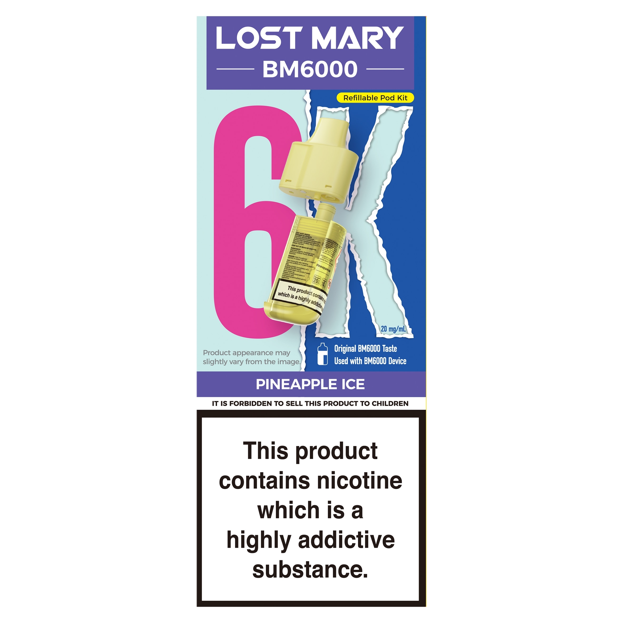 lost mary bm6000 refill tesco LOST MARY BM6000 Refillable Pod Cherry Ice 20mg/ml