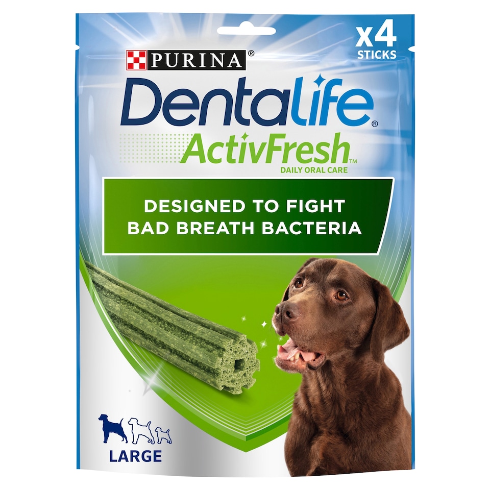 image 1 of Dentalife Activfresh 4 Large Dog Sticks 142G