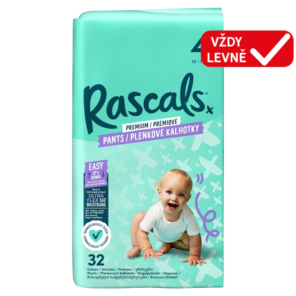 Rascals Premium Pants 4 10 - 15 kg 32 pcs