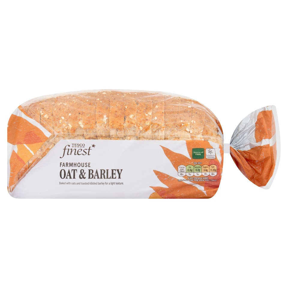 Tesco Finest Oat & Barley Sliced White Bread Loaf 800g