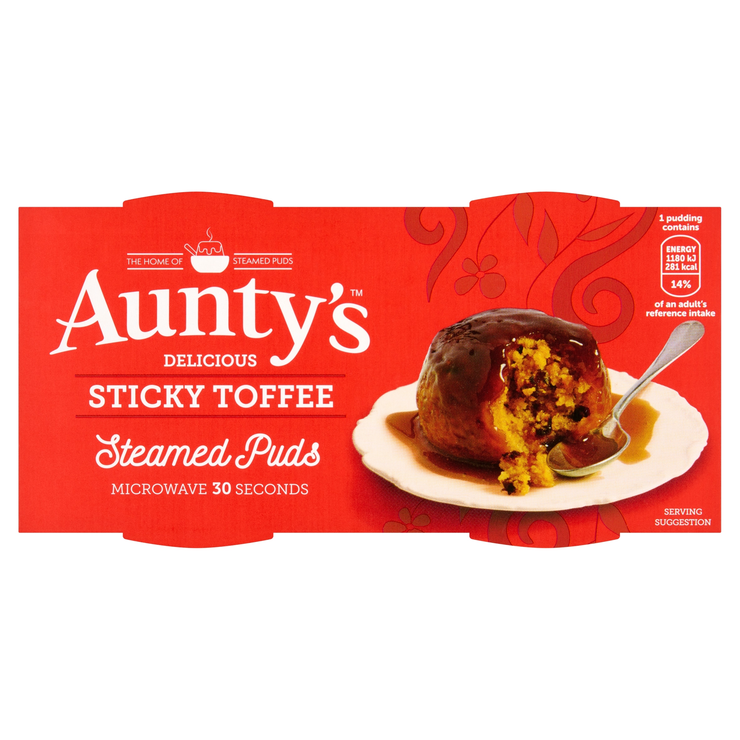 Auntys Sticky Toffee Steamed Puddings 2 X 95G