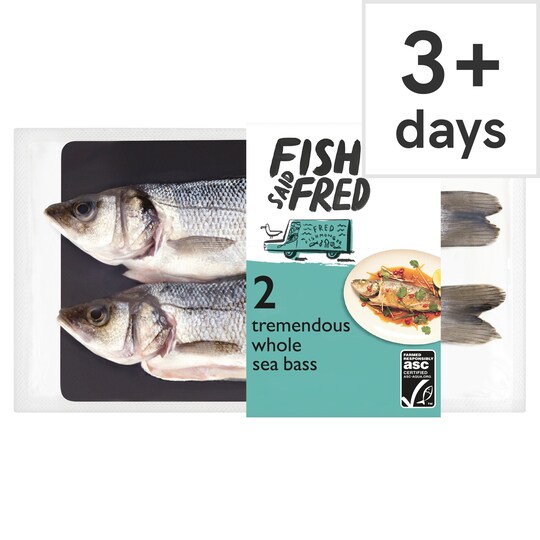 Fish Said Fred 2 Tip Top Whole Sea Bass 520G Tesco Groceries