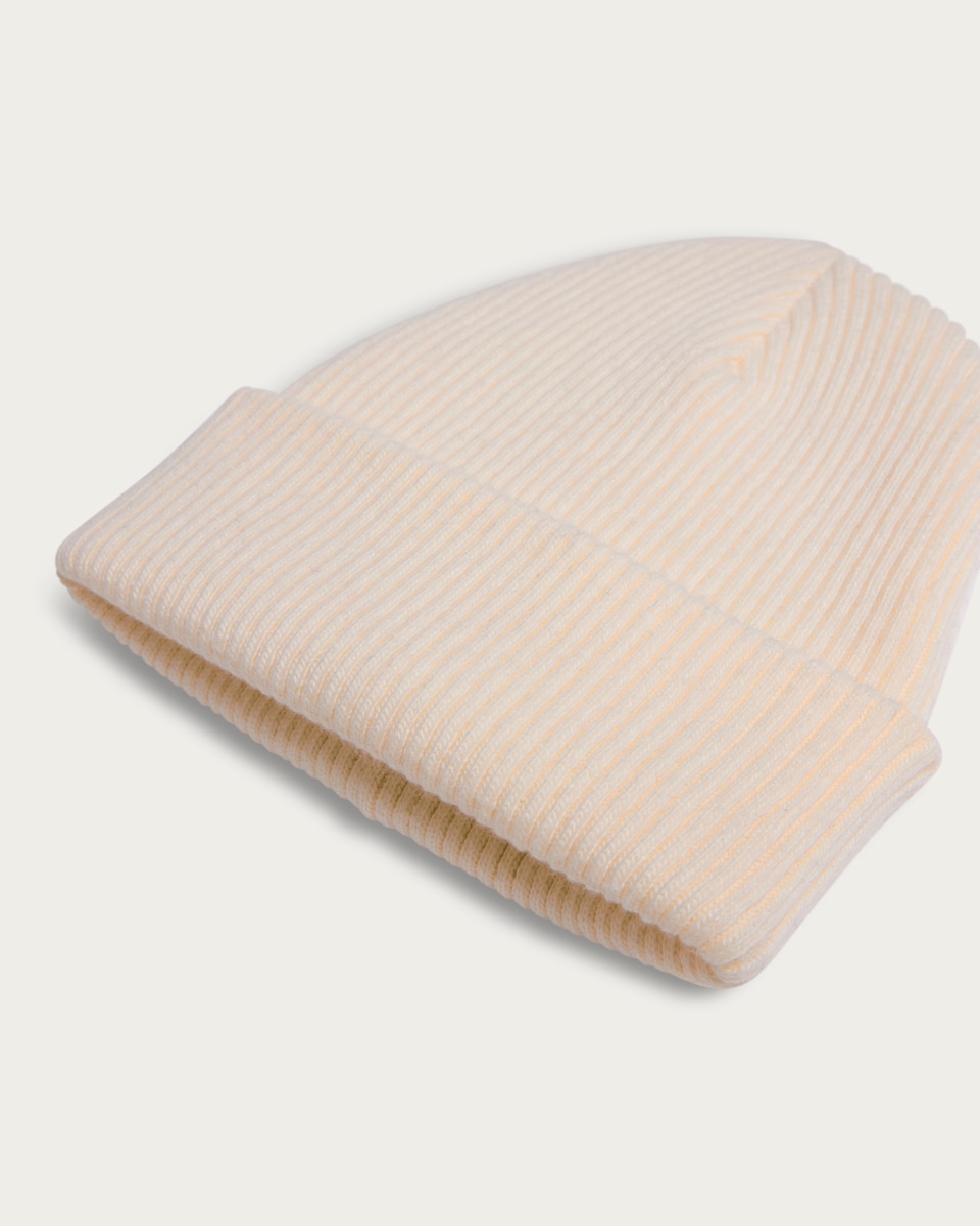 image 1 of F&F Girls 2-Pack Ribbed Beanie Hats in Neutral