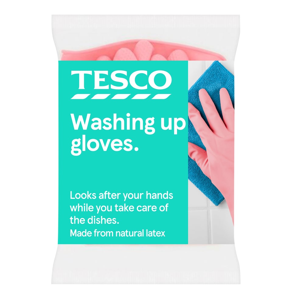 Tesco Dishwashing Rubber Gloves Large 1 Pair