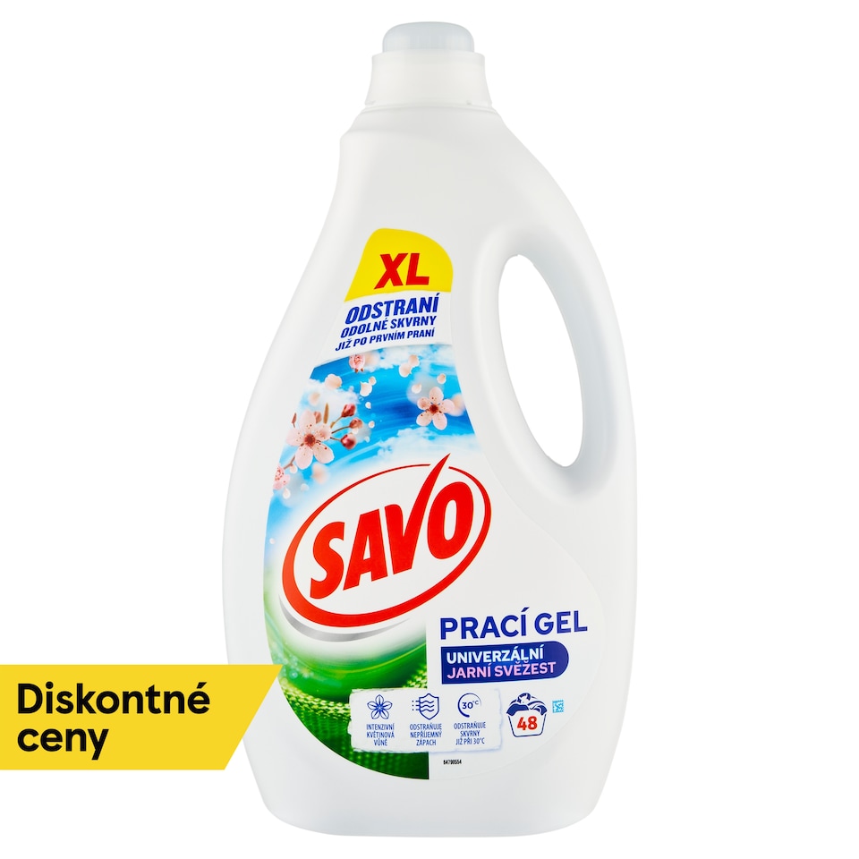 image 1 of Savo Spring Freshness Universal Washing Gel 48 Washes 2.4 L