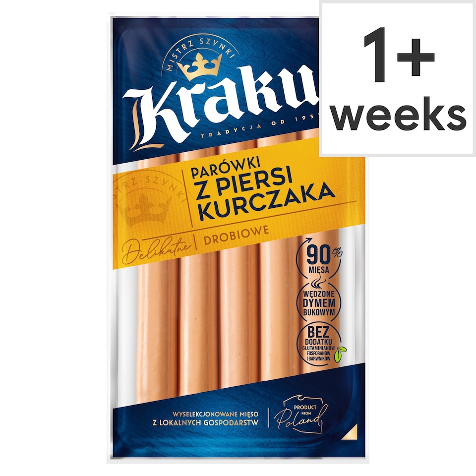 Krakus Parowki Z Piersi Kurczaka Chicken Sausage 200g