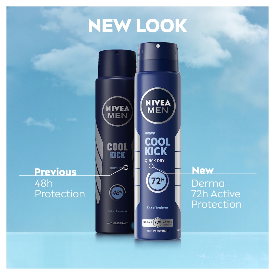 image 1 of Nivea Men Cool Kick Antiperspirant Deodorant 250Ml