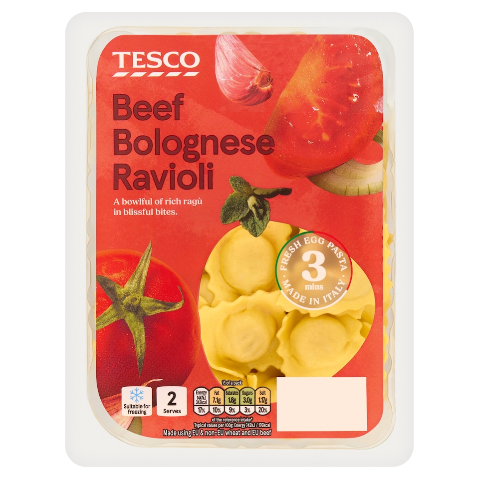 TESCO Beef Bolognese Ravioli 300g