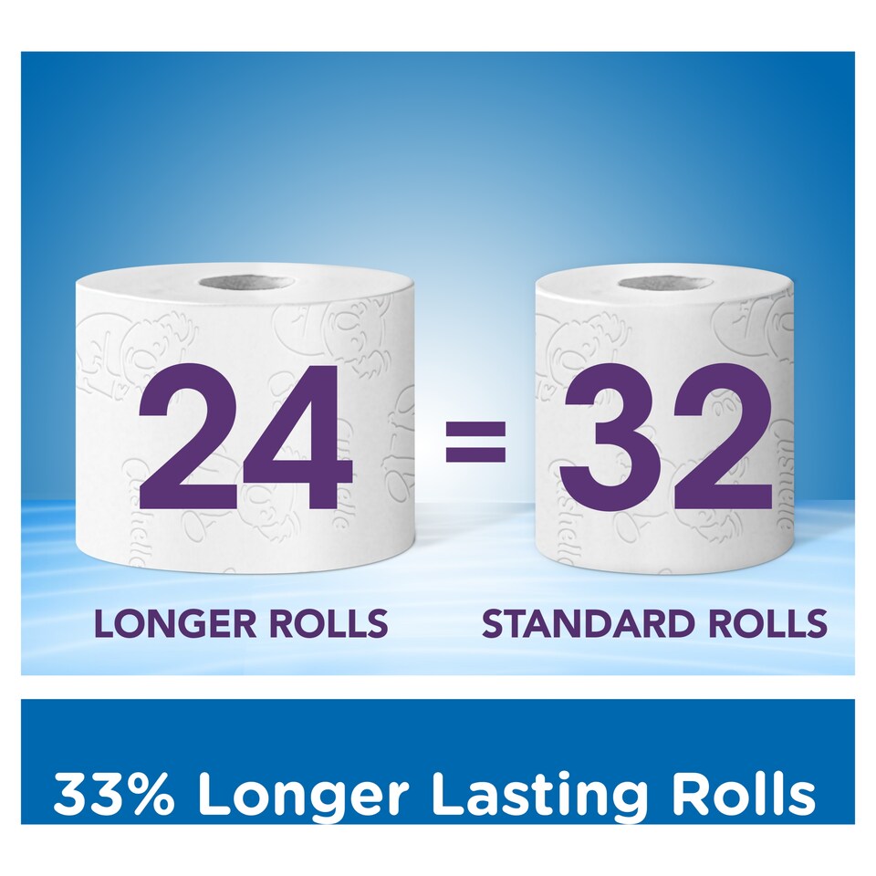 image 1 of Cushelle Original Longer Lasting Toilet Tissue 24 Pack