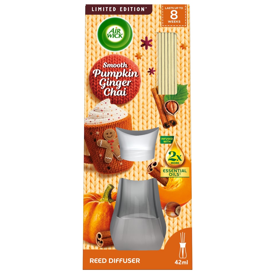 Air Wick Reed Diffuser Smooth Pumpkin Ginger Chai 42ml