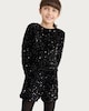 image 3 of F&F Girls 2-Piece Sequin Long Sleeved Top and Shorts Set in Black
