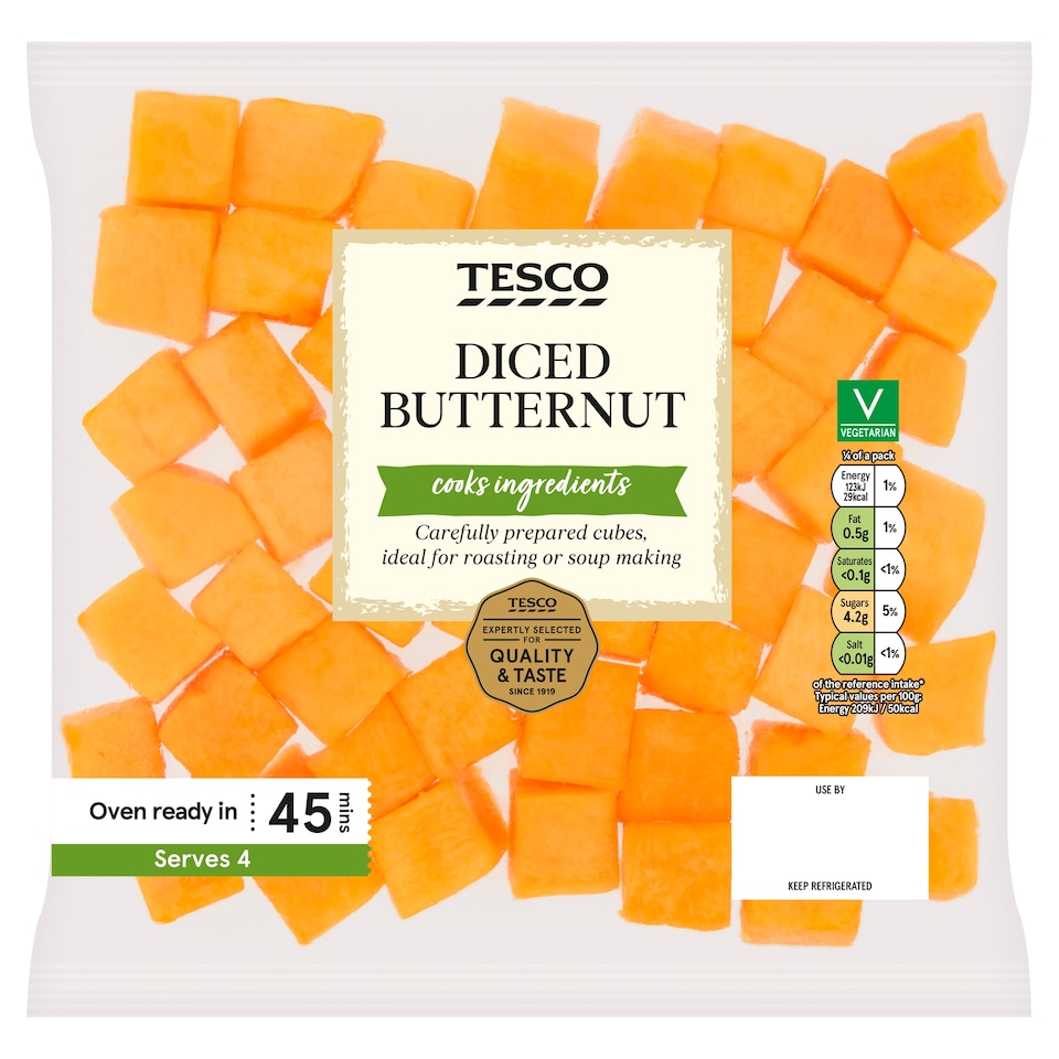 Tesco Diced Butternut 400g
