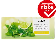 Tesco Žihľava & limeta bylinkový čaj 20 x 2 g (40 g)