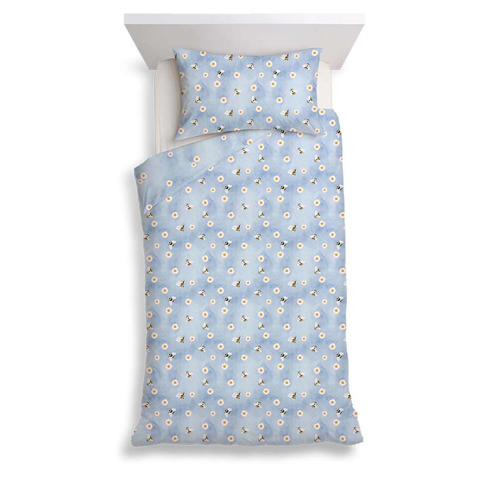 Tesco Spring Is Here Bee & Daisy Duvet Set Single