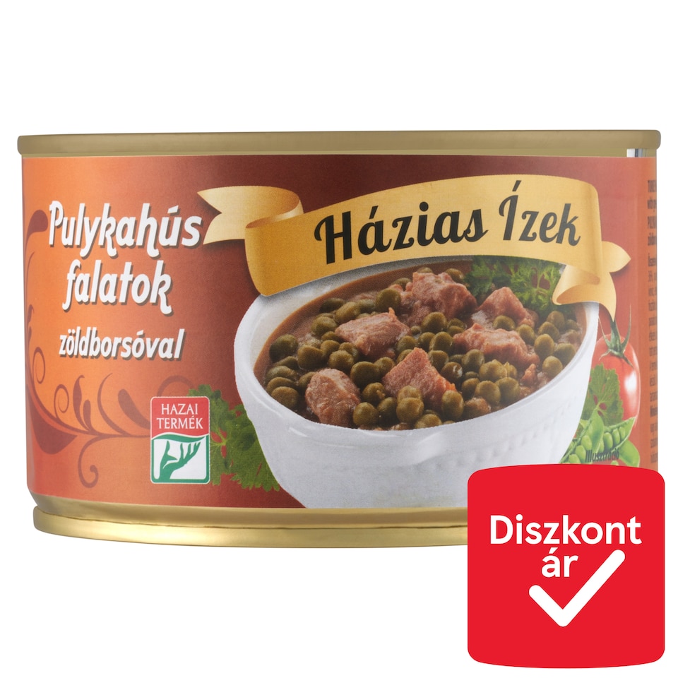 Házias Ízek pulykahús falatok zöldborsóval 400 g