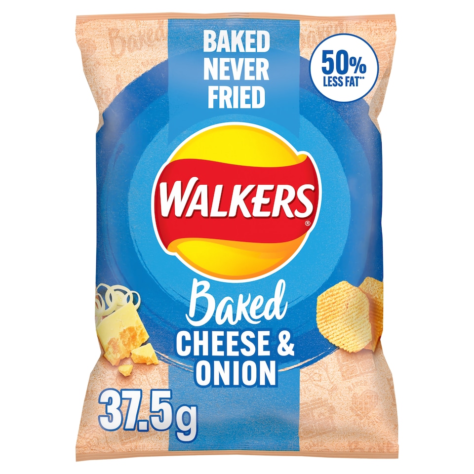 image 1 of Walkers Baked Cheese & Onion Grab Bag Crisps 37.5g