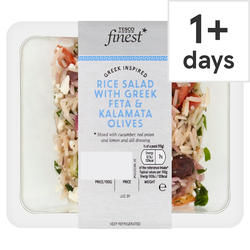 Tesco Finest Greek Feta & Kalamata Olive Rice Salad 230g