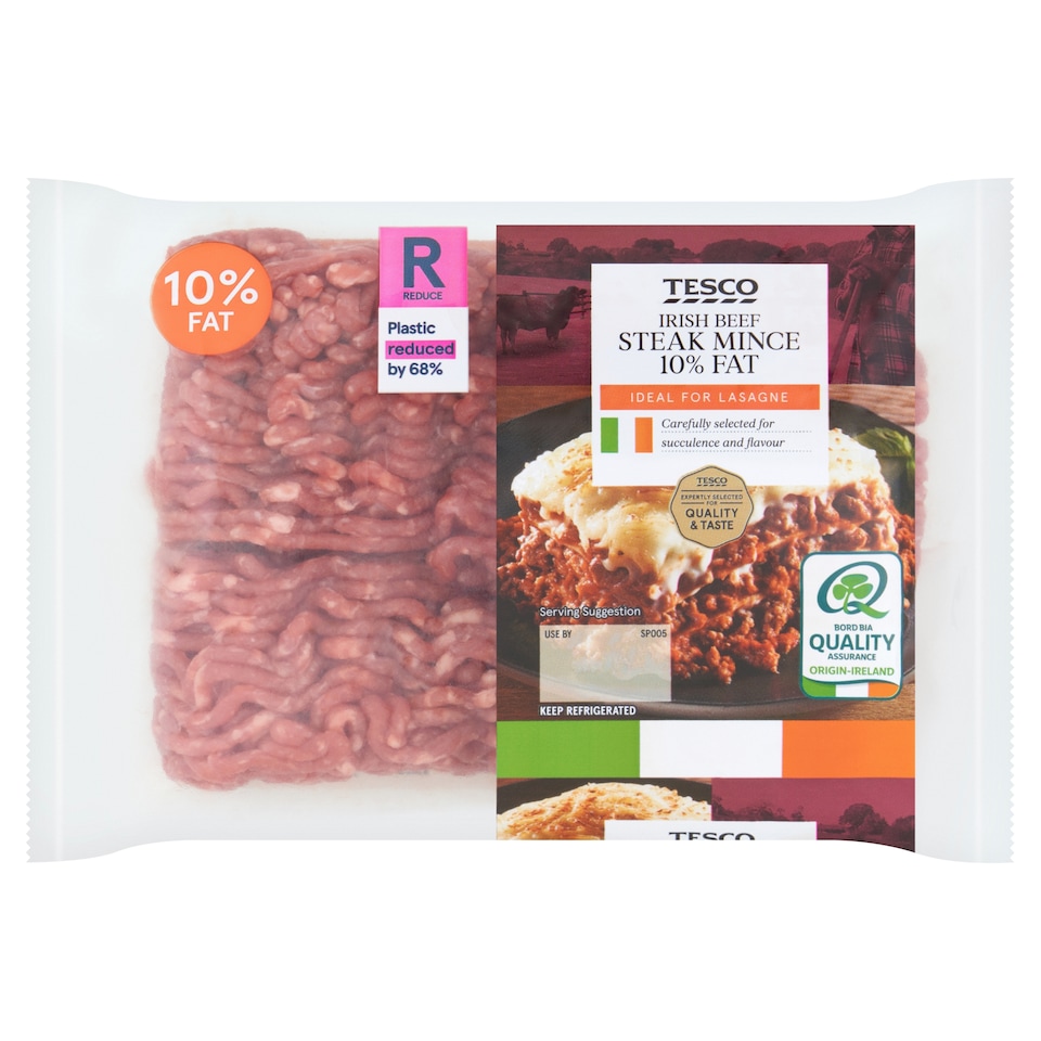 Tesco Irish Beef Steak Mince 10% Fat 420G
