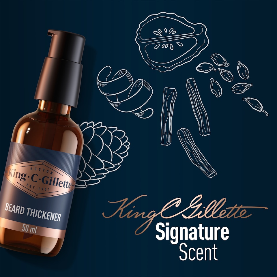 image 1 of King C Gillette Beard Thickener 50ml