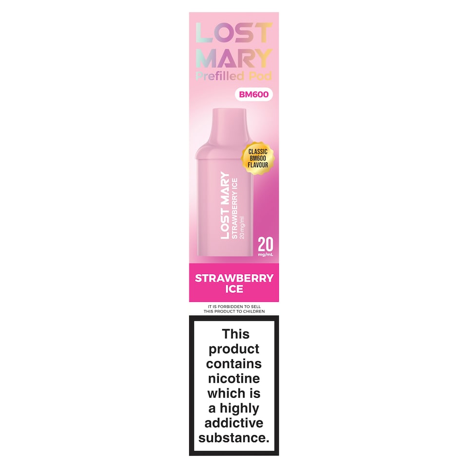 Lost Mary BM600 Refill Pod Strawberry Ice 20mg/ml 2 x 2ml