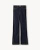 image 1 of F&F Contour High Rise Bootcut Jeans in Navy