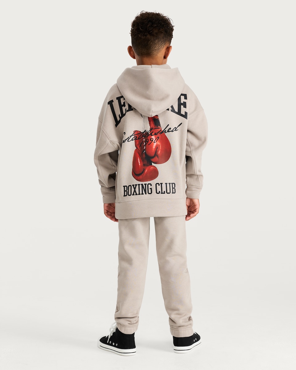 image 1 of F&F Boys 2-Piece Cotton Rich Sport Leisure Hoodie and Joggers Set in Grey