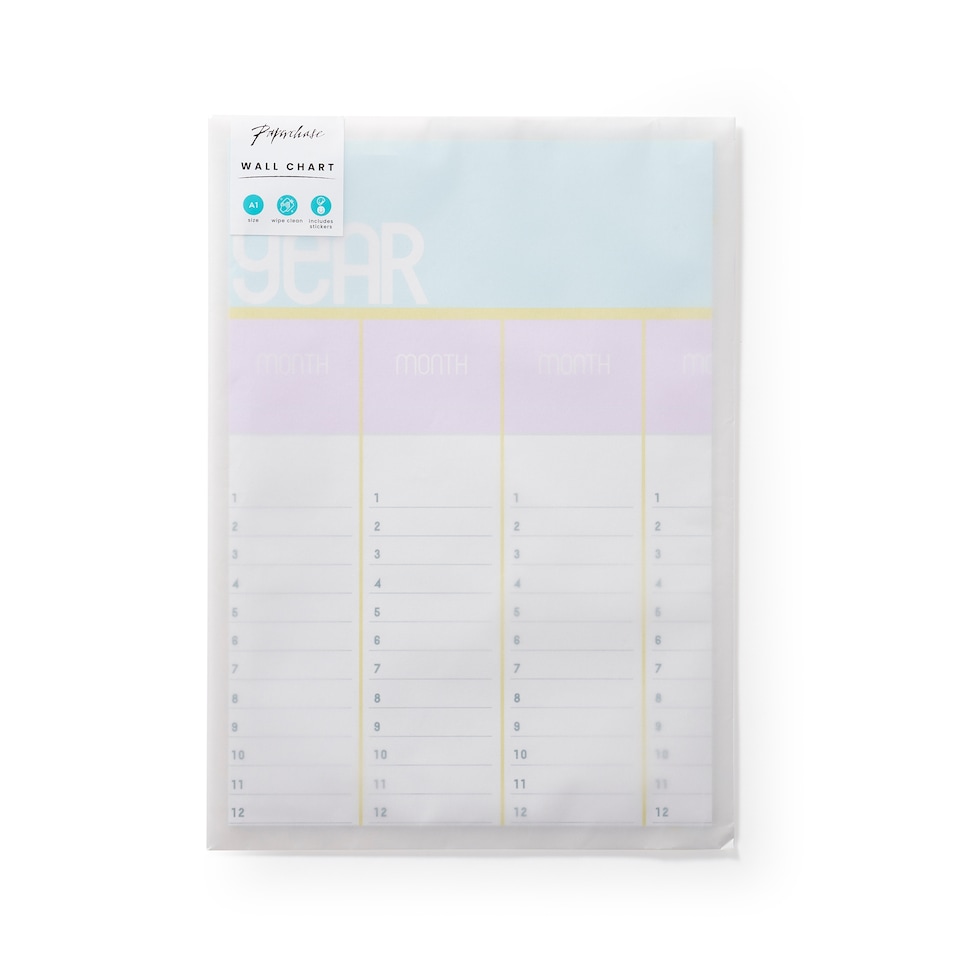 image 1 of Paperchase Ombre Annual Wall Chart