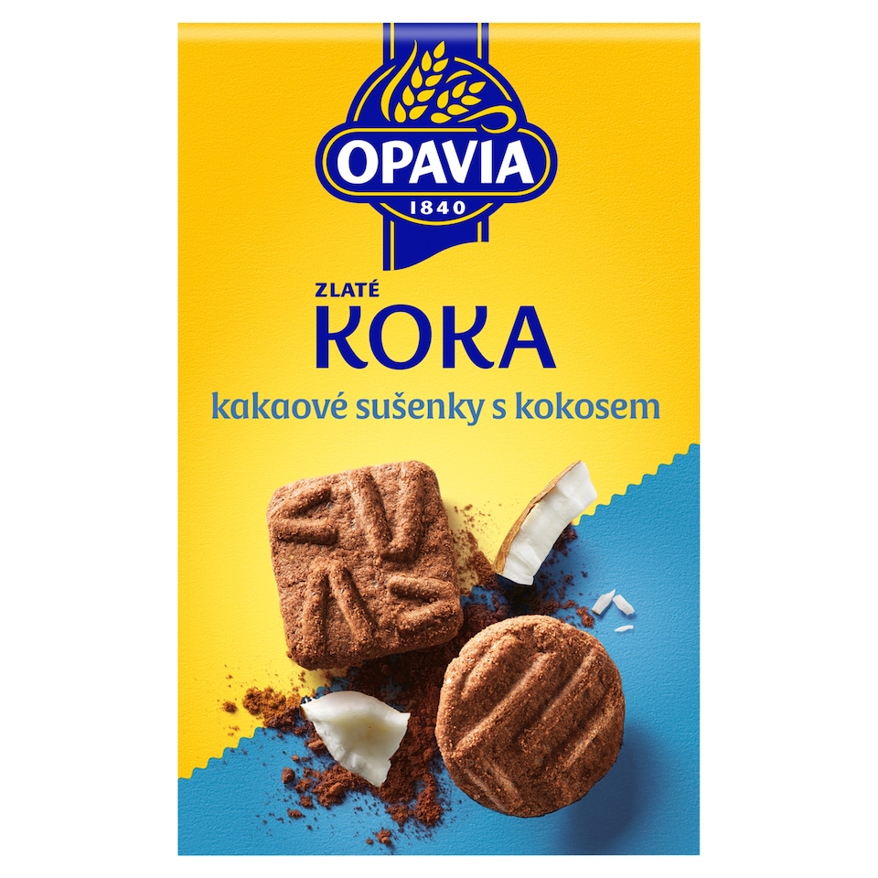 Opavia sušenky Zlaté Koka s kokosem a kakaem 180g
