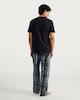 image 3 of F&F Pure Cotton Check Print Pyjama Set in Navy