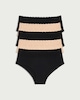 image 1 of F&F 5-Pack Cotton Rich Lace Trim Full Briefs in Multi
