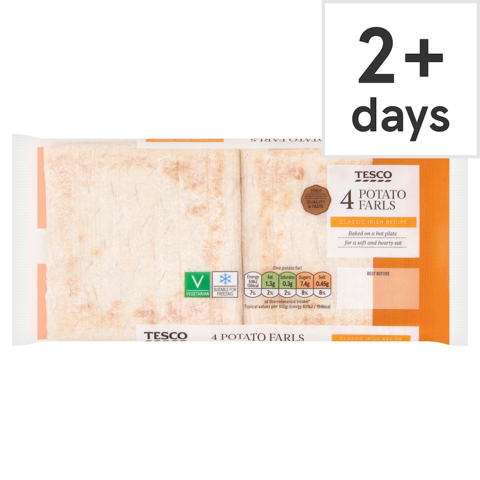 Tesco Potato Farls 4 Pack